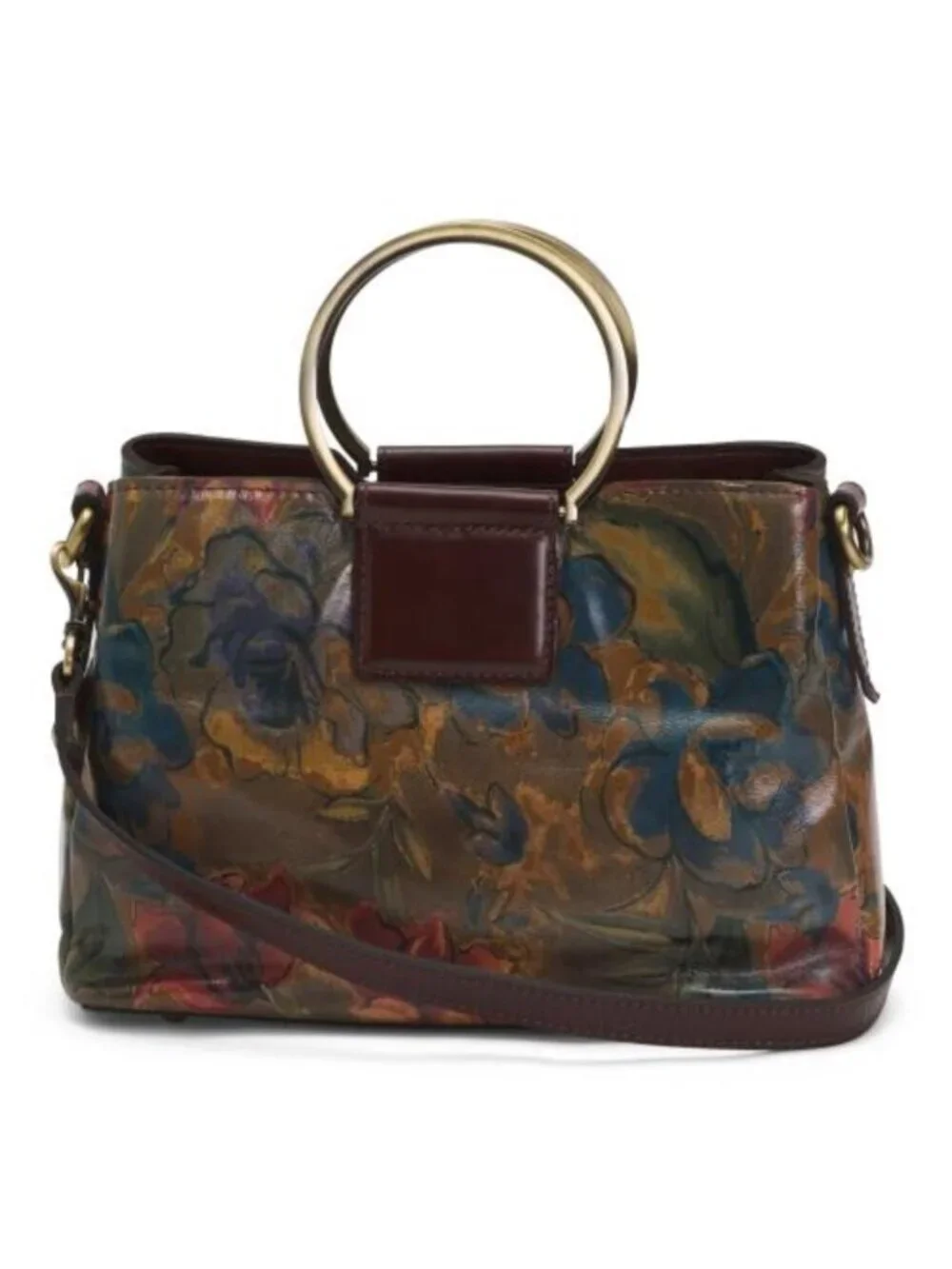 PATRICIA NASH Leather Empoli Satchel With Metal Handles